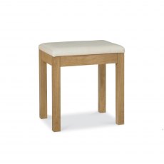 Atlanta Oak Stool - Sand Fabric
