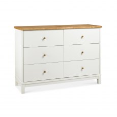Atlanta Two Tone 6 Drawer Wide Chest