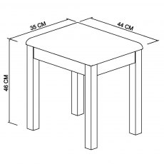 Atlanta Two Tone Stool - Sand Fabric