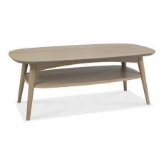 Dansk Scandi Oak Coffee Table With Shelf