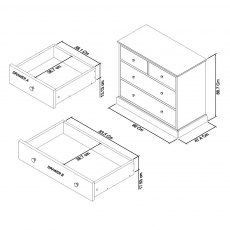 Ashby Soft Grey 2+2 Drawer Chest