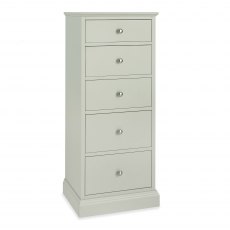 Ashby Soft Grey 5 Drawer Tall Chest