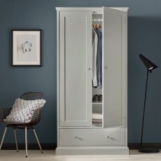 Ashby Soft Grey Double Wardrobe