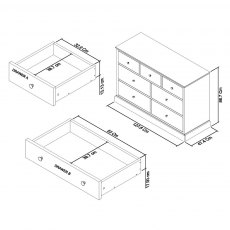 Ashby Soft Grey 3+4 Drawer Chest