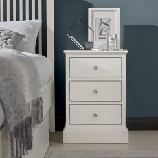 Ashby White 3 Drawer Nightstand