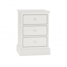 Ashby White 3 Drawer Nightstand