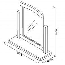 Ashby White Vanity Mirror