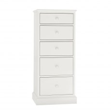 Ashby White 5 Drawer Tall Chest