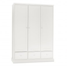 Ashby White Triple Wardrobe