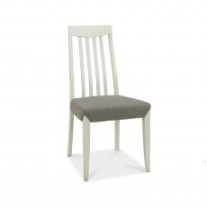 Bergen Grey Washed Slat Back Chair - Titanium Fabric (Pair)