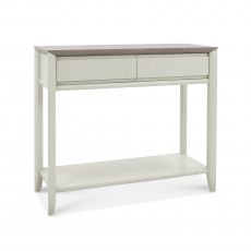 Bergen Grey Washed Oak & Soft Grey Console Table With Drawer