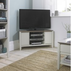 Bergen Grey Washed Oak & Soft Grey Corner Entertainment Unit