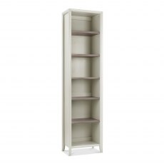 Bergen Grey Washed Oak & Soft Grey Narrow Bookcase