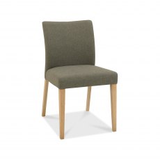 Bergen Oak Uph Chair - Black Gold Fabric (Pair)