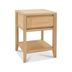 Bergen Oak Lamp Table With Drawer
