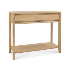 Bergen Oak Console Table With Drawer