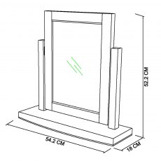 Hampstead Oak Vanity Mirror