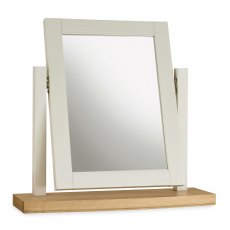 Hampstead Soft Grey & Pale Oak Vanity Mirror