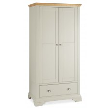 Hampstead Soft Grey & Pale Oak Double Wardrobe