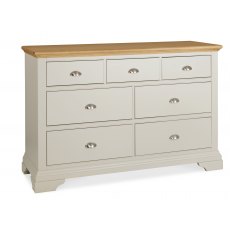 Hampstead Soft Grey & Pale Oak 3+4 Drawer Wide Chest