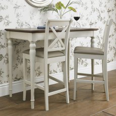 Hampstead Soft Grey & Walnut Bar Table