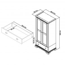 Hampstead Two Tone Double Wardrobe
