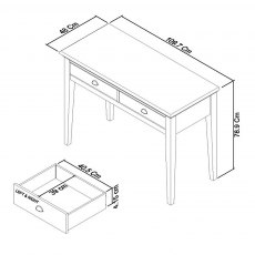 Hampstead Two Tone Dressing Table