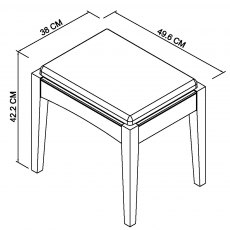 Hampstead Two Tone Stool - Sand Fabric