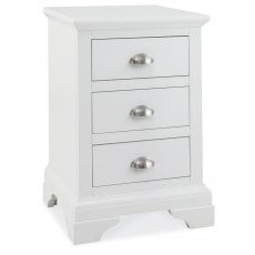 Hampstead White 3 Drawer Nightstand