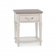 Montreux Grey Washed Oak & Soft Grey Lamp Table With Drawer