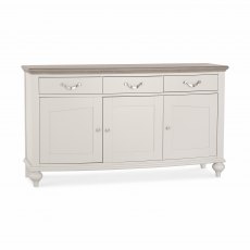 Montreux Grey Washed Oak & Soft Grey Wide Sideboard