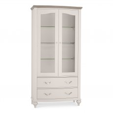 Montreux Grey Washed Oak & Soft Grey Display Cabinet