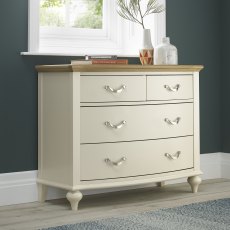 Montreux Pale Oak & Antique White 2+2 Drawer Chest