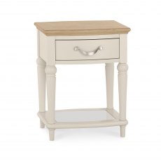 Montreux Pale Oak & Antique White Lamp Table With Drawer