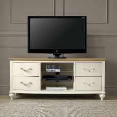 Montreux Pale Oak & Antique White Entertainment Unit