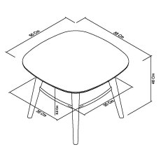 Oslo Walnut Lamp Table With Shelf