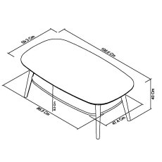 Oslo Walnut Coffee Table With Shelf