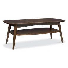 Oslo Walnut Coffee Table With Shelf