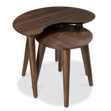 Oslo Walnut Nest Of Lamp Tables