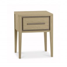 Rimini Aged Oak & Weathered Oak 1 Drawer Nightstand