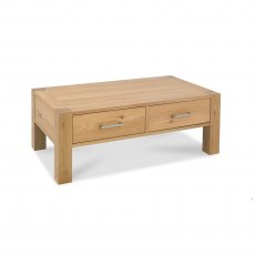 Turin Light Oak Coffee Table With Drawers