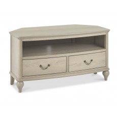 Bordeaux Chalk Oak Corner Tv Unit