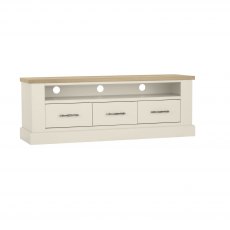 Chartreuse Aged Oak & Antique White Entertainment Unit