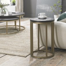 Chevron Peppercorn Ash Side Table