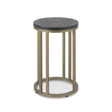 Chevron Peppercorn Ash Side Table