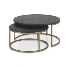 Chevron Peppercorn Ash Coffee Nest Of Tables