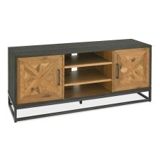 Indus Rustic Oak & Peppercorn Entertainment Unit