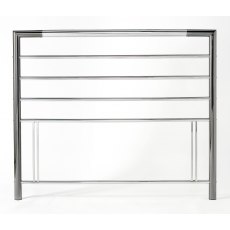 Urban Shiny Nickel & Black Nickel Headboard Small Double 122cm