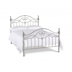 Elena Shiny Nickel Bedstead Small Double 122cm