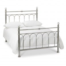 Krystal Shiny Nickel Bedstead Double 135cm